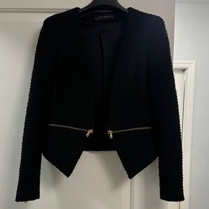 Zara Women's Black Bouclé Blazer